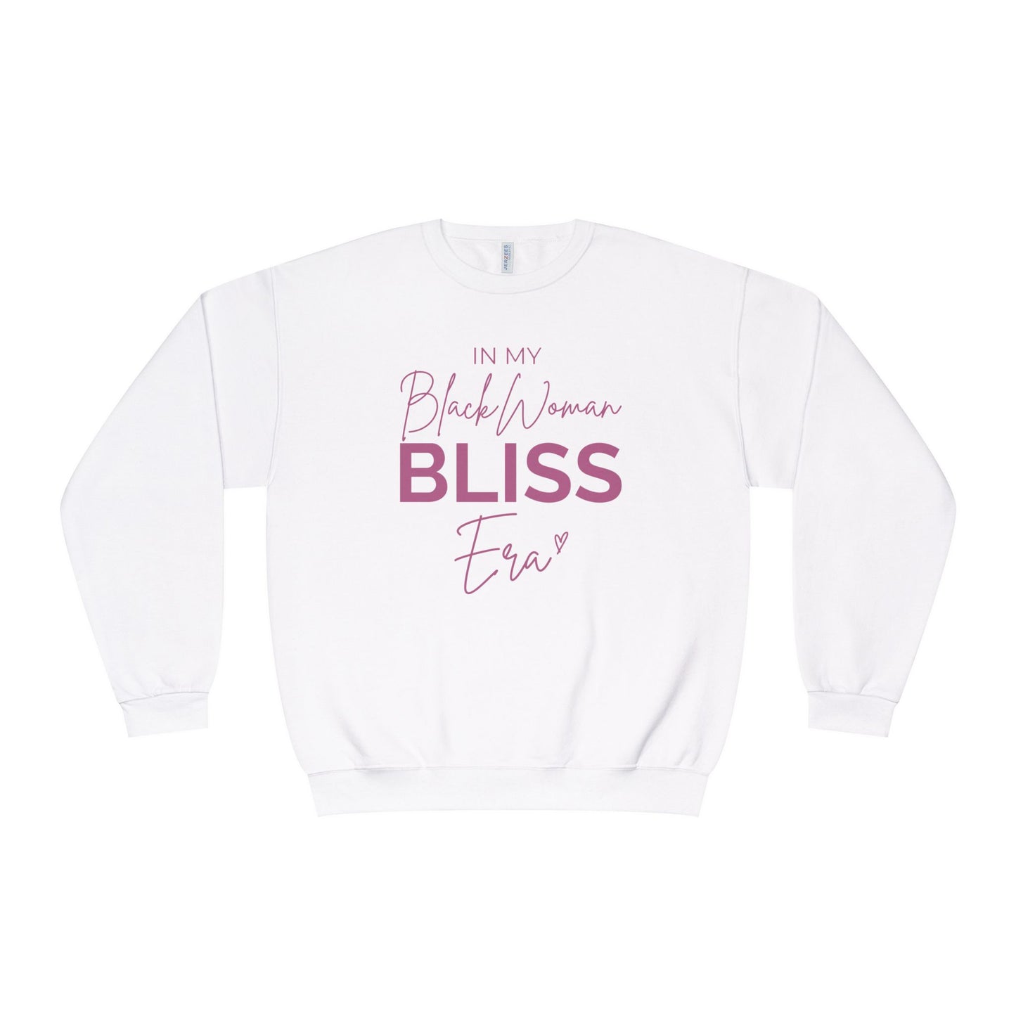 Unisex Black Woman Bliss Era Sweatshirt - Cozy Crewneck, Inspirational Gift, Black Woman Pride, Everyday Comfort, Affirmation Style