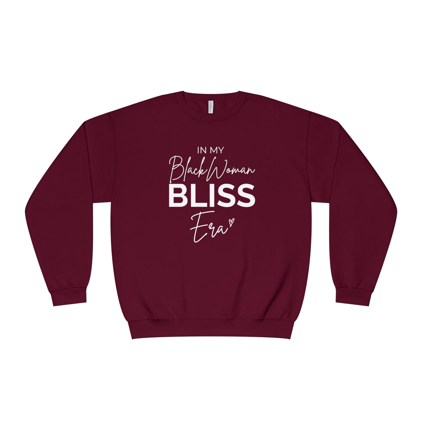 Unisex Black Woman Bliss Era Sweatshirt - Cozy Crewneck, Inspirational Gift, Black Woman Pride, Everyday Comfort, Affirmation Style